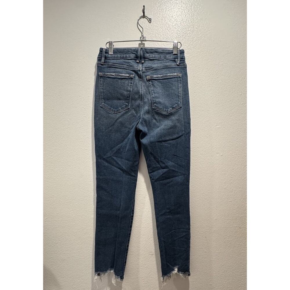 Good American Good Legs Skinny Jeans Women’s Size 4 27 Frayed Hem Medium Wash - Picture 2 of 8